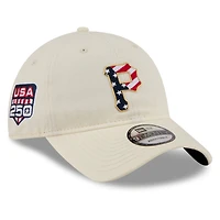 Men's New Era Cream Pittsburgh Pirates USA 250 Fourth of July 9TWENTY Adjustable Hat