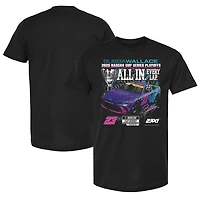 Men's 23XI Racing Black Bubba Wallace 2025 NASCAR Cup Series Playoffs Columbia T-Shirt