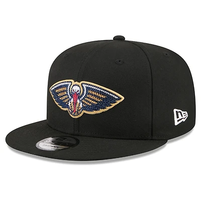 Men's New Era Black New Orleans Pelicans 2026 NBA Draft Crystal 9FIFTY Snapback Hat