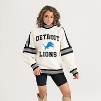 Women's Gameday Couture White Detroit Lions Oversized Vivid Motion Sweatshirt