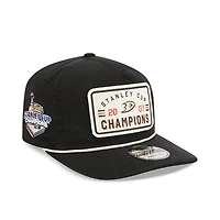 Men's New Era  Black Anaheim Ducks Throwback Stanley Cup Champions Side Patch 19TWENTY Adjustable Hat