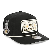 Men's New Era  Black Boston Bruins Throwback Stanley Cup Champions Side Patch 19TWENTY Adjustable Hat