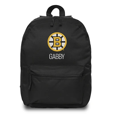 Chad & Jake Black Boston Bruins Primary Personalized Backpack