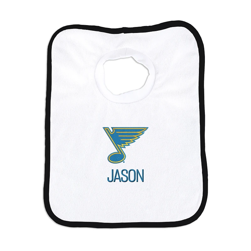 Infant Chad & Jake St. Louis Blues Primary Personalized Bib