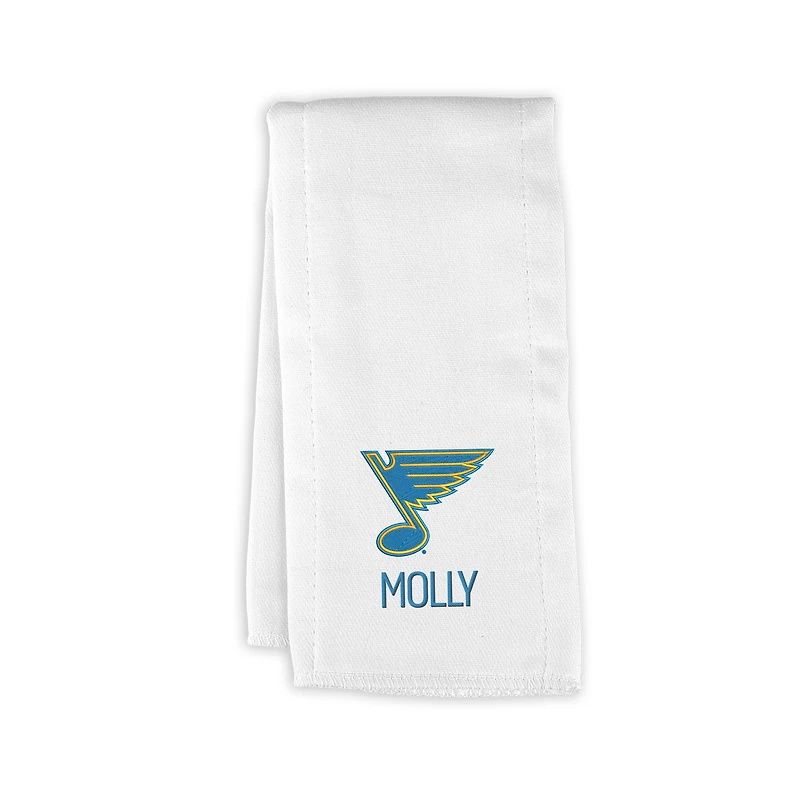 Infant Chad & Jake St. Louis Blues Primary Personalized Burp Cloth