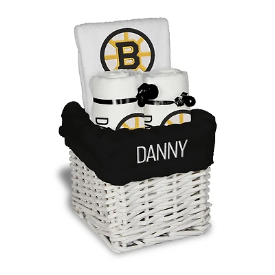 Infant Chad & Jake Boston Bruins Primary Four-Piece Personalized Small Basket