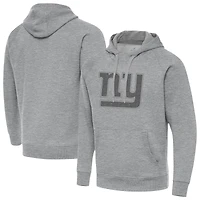 Men's Antigua  Heather Gray New York Giants Victory Hoodie