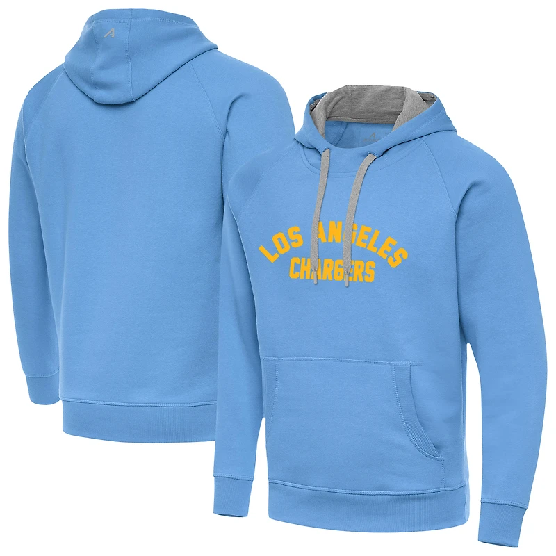 Men's Antigua Powder Blue Los Angeles Chargers Victory Hoodie