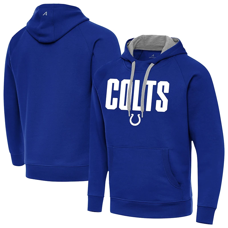 Men's Antigua  Royal Indianapolis Colts Victory Hoodie