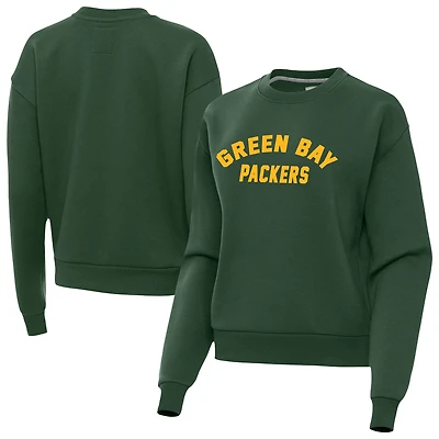 Women's Antigua  Hunter Green Green Bay Packers Victory Sweatshirt