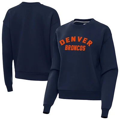 Women's Antigua  Navy Denver Broncos Victory Sweatshirt