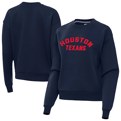 Women's Antigua  Navy Houston Texans Victory Sweatshirt