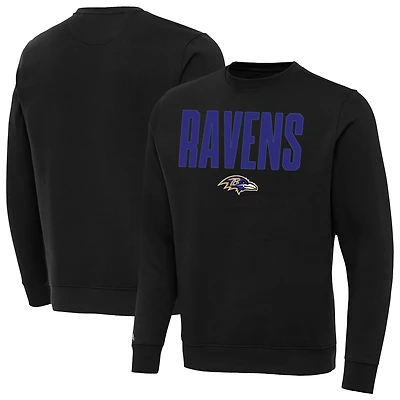 Men's Antigua Black Baltimore Ravens Victory Sweatshirt