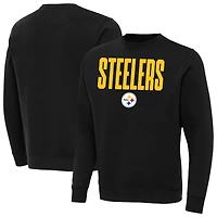 Men's Antigua Black Pittsburgh Steelers Victory Sweatshirt
