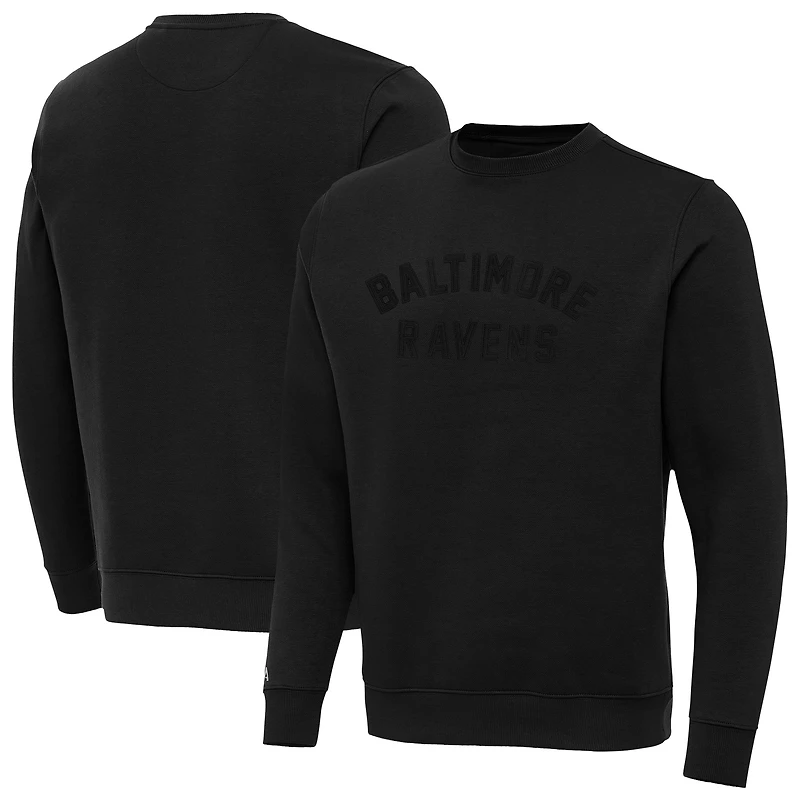 Men's Antigua Black Baltimore Ravens Victory Sweatshirt