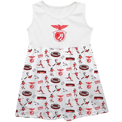 Infant Girls Vive La Fete White Benfica Impressions Artwork Tank Top Dress