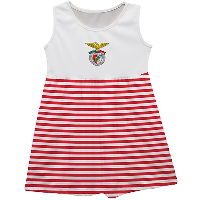 Girls Youth Vive La Fete Red Benfica Striped Tank Top Dress
