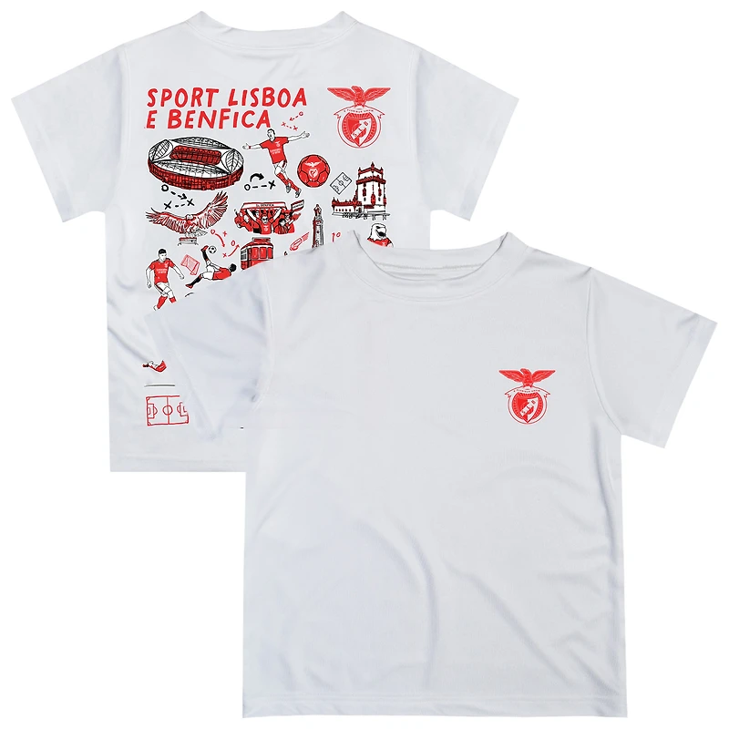 Toddler Vive La Fete White Benfica Impressions Artwork T-Shirt