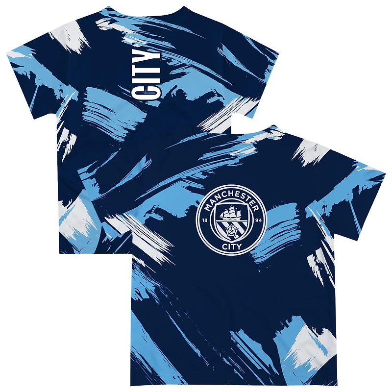 Infant Vive La Fete Navy Manchester City Paint Brush T-Shirt