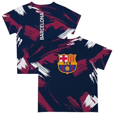 Youth Vive La Fete Navy Barcelona Paint Brush T-Shirt