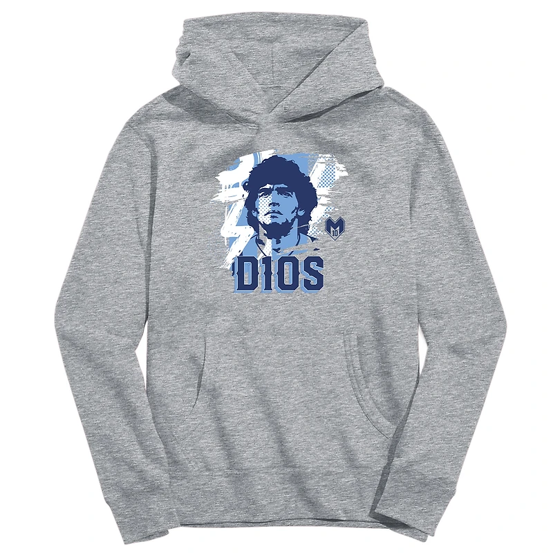 Youth Vive La Fete Diego Maradona Gray Argentina National Team D10S Pullover Hoodie
