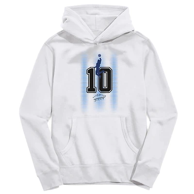 Youth Vive La Fete Diego Maradona White Argentina National Team Number & Signature Pullover Hoodie