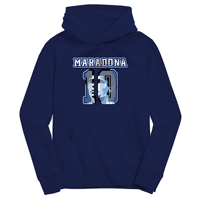 Youth Vive La Fete Diego Maradona Navy Argentina National Team Name & Number Pullover Hoodie