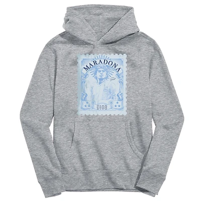 Toddler Vive La Fete Diego Maradona Gray Argentina National Team Vintage Stamp Pullover Hoodie