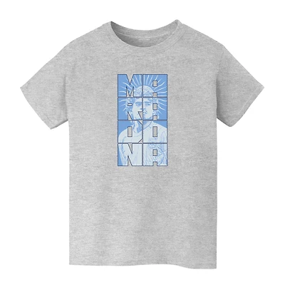 Youth Vive La Fete Diego Maradona Gray Argentina National Team Portrait T-Shirt
