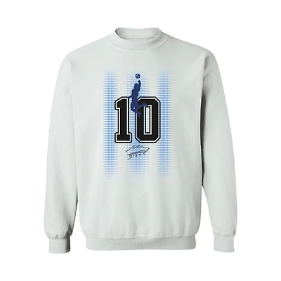 Women's Vive La Fete Diego Maradona White Argentina National Team Number & Signature Sweatshirt