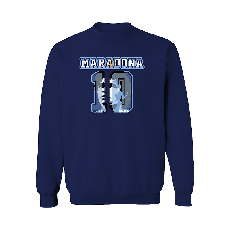 Women's Vive La Fete Diego Maradona Navy Argentina National Team Name & Number Sweatshirt