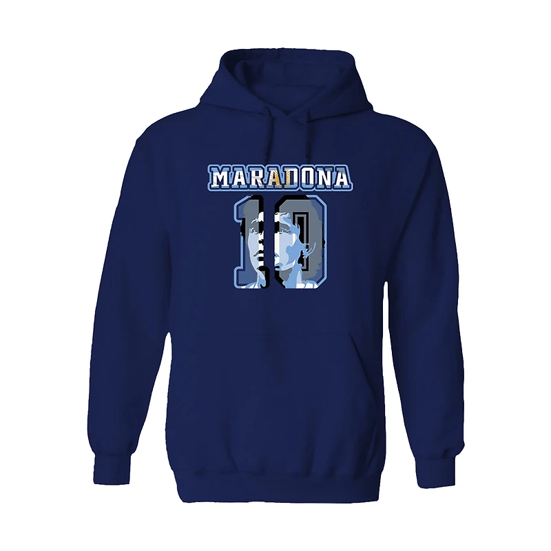 Men's Vive La Fete Diego Maradona Navy Argentina National Team Name & Number Hoodie