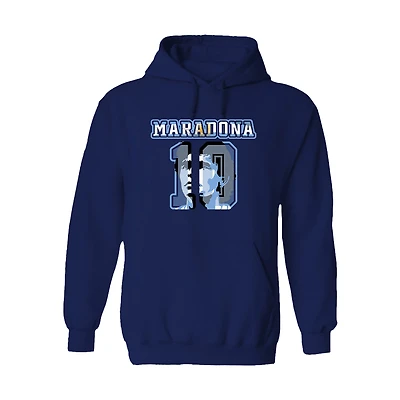 Men's Vive La Fete Diego Maradona Navy Argentina National Team Name & Number Hoodie