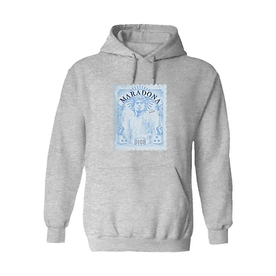 Men's Vive La Fete Diego Maradona Gray Argentina National Team Vintage Stamp Hoodie