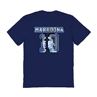 Men's Vive La Fete Diego Maradona Navy Argentina National Team Name & Number T-Shirt