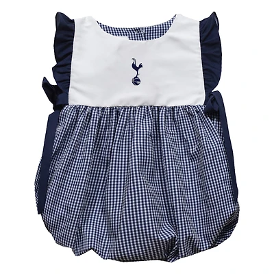 Girls Infant Vive La Fete  Navy Tottenham Hotspur Gingham Bubble Dress