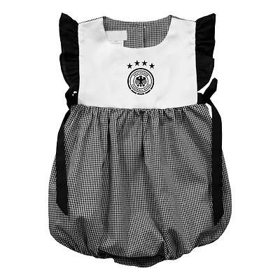 Girls Infant Vive La Fete  Black Germany National Team Gingham Bubble Dress