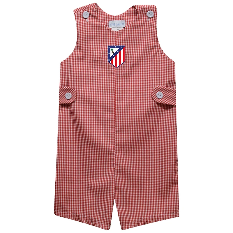 Infant Vive La Fete  Red Atletico de Madrid Gingham Jon Romper