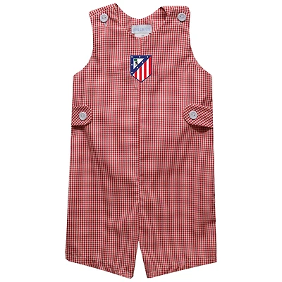 Infant Vive La Fete  Red Atletico de Madrid Gingham Jon Romper