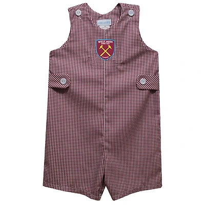 Infant Vive La Fete  Maroon West Ham United Gingham Jon Romper