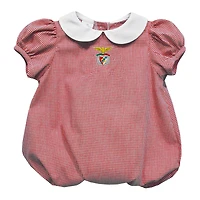 Girls Infant Vive La Fete  Red Benfica Gingham Puffy Bubble Dress