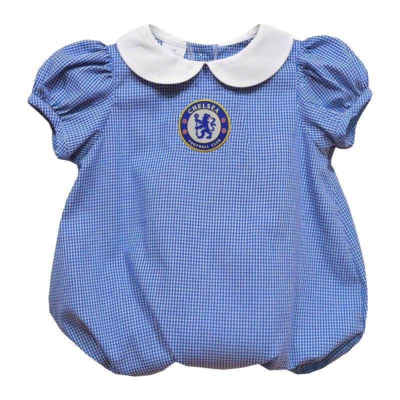 Girls Infant Vive La Fete Royal Chelsea Gingham Puffy Bubble Dress