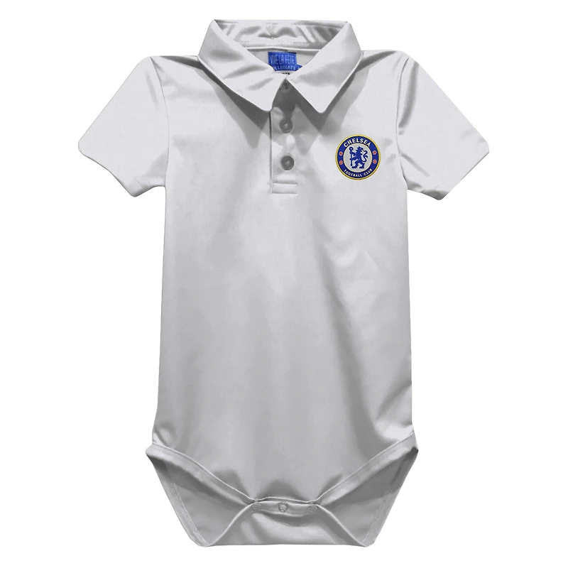 Infant Vive La Fete  White Chelsea Polo Bodysuit