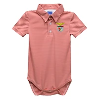 Infant Vive La Fete  Red Benfica Pencil Stripe Polo Bodysuit