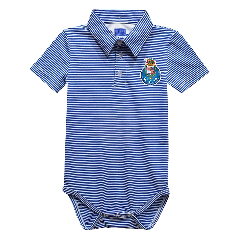 Infant Vive La Fete  Royal FC Porto Pencil Stripe Polo Bodysuit
