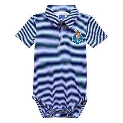 Infant Vive La Fete  Royal FC Porto Pencil Stripe Polo Bodysuit