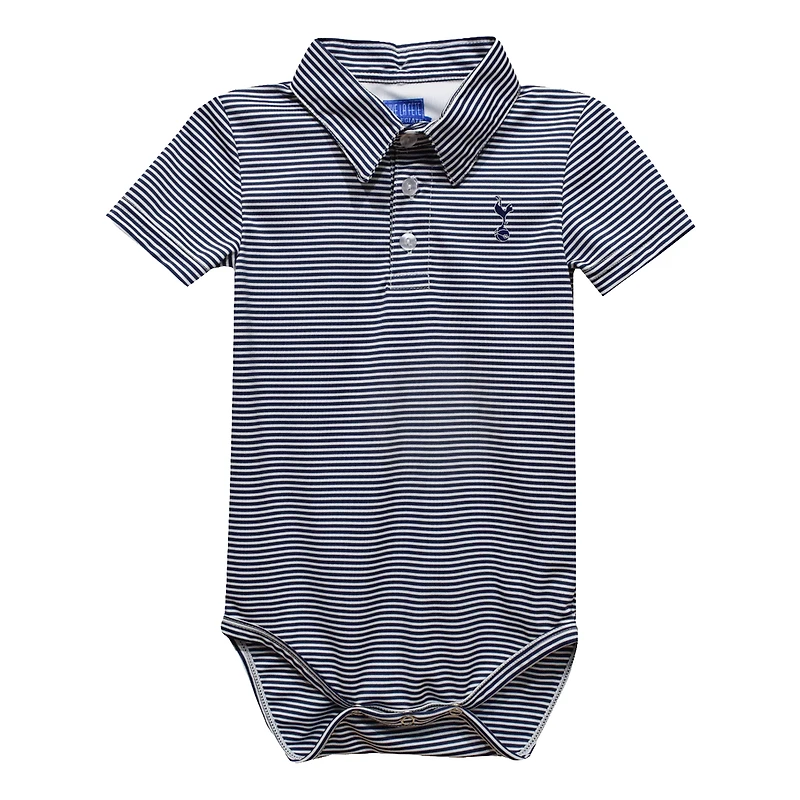 Infant Vive La Fete  Navy Tottenham Hotspur Pencil Stripe Polo Bodysuit