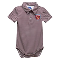 Infant Vive La Fete  Maroon West Ham United Pencil Stripe Polo Bodysuit