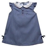 Girls Infant Vive La Fete  Navy Tottenham Hotspur Mini Check Pattern A-Line Dress