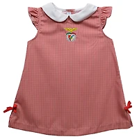 Girls Toddler Vive La Fete  Red Benfica Mini Check Pattern A-Line Dress